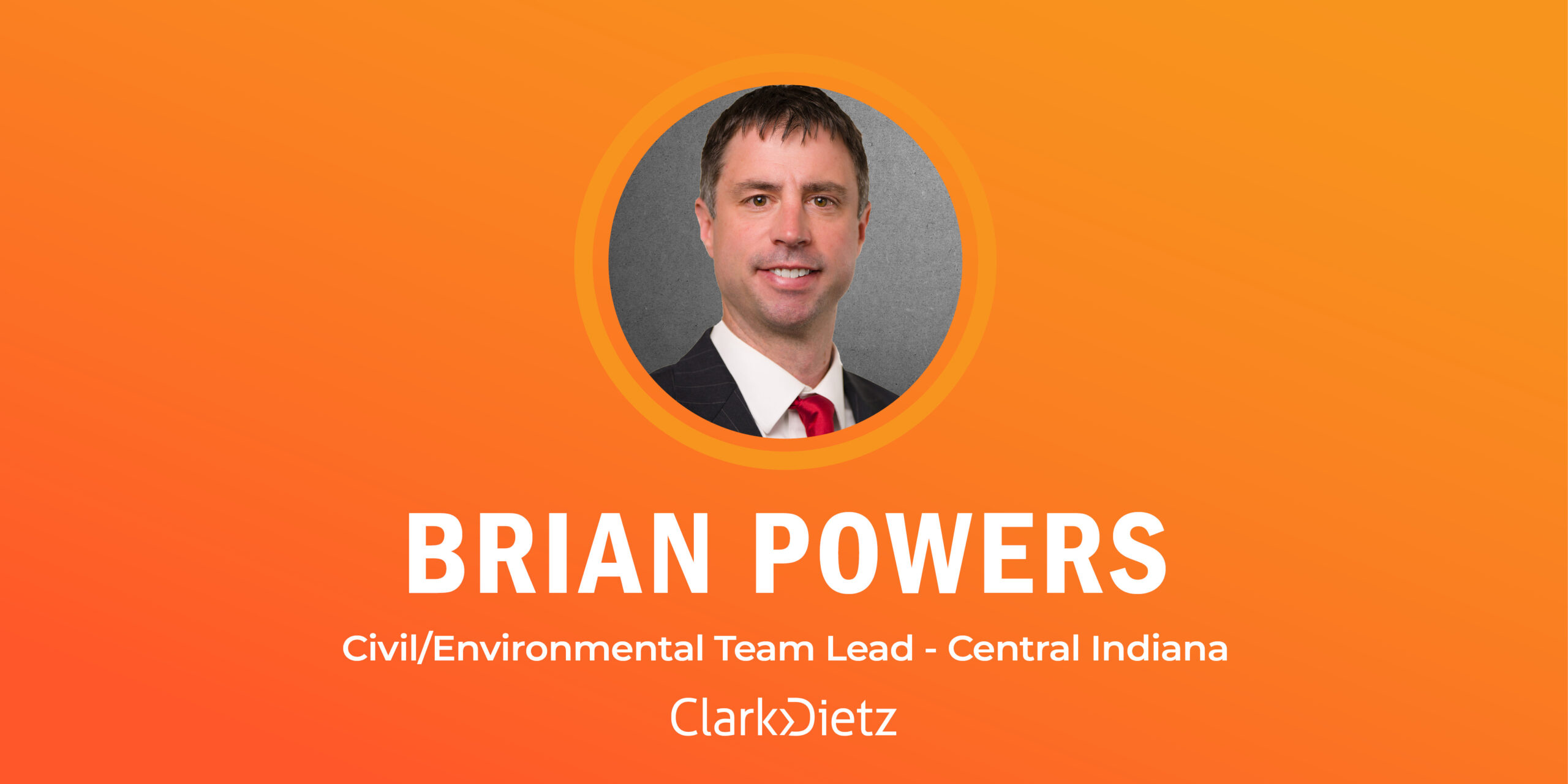 Headshot of brian powers, promoted to civil/environmental team leader for central indiana