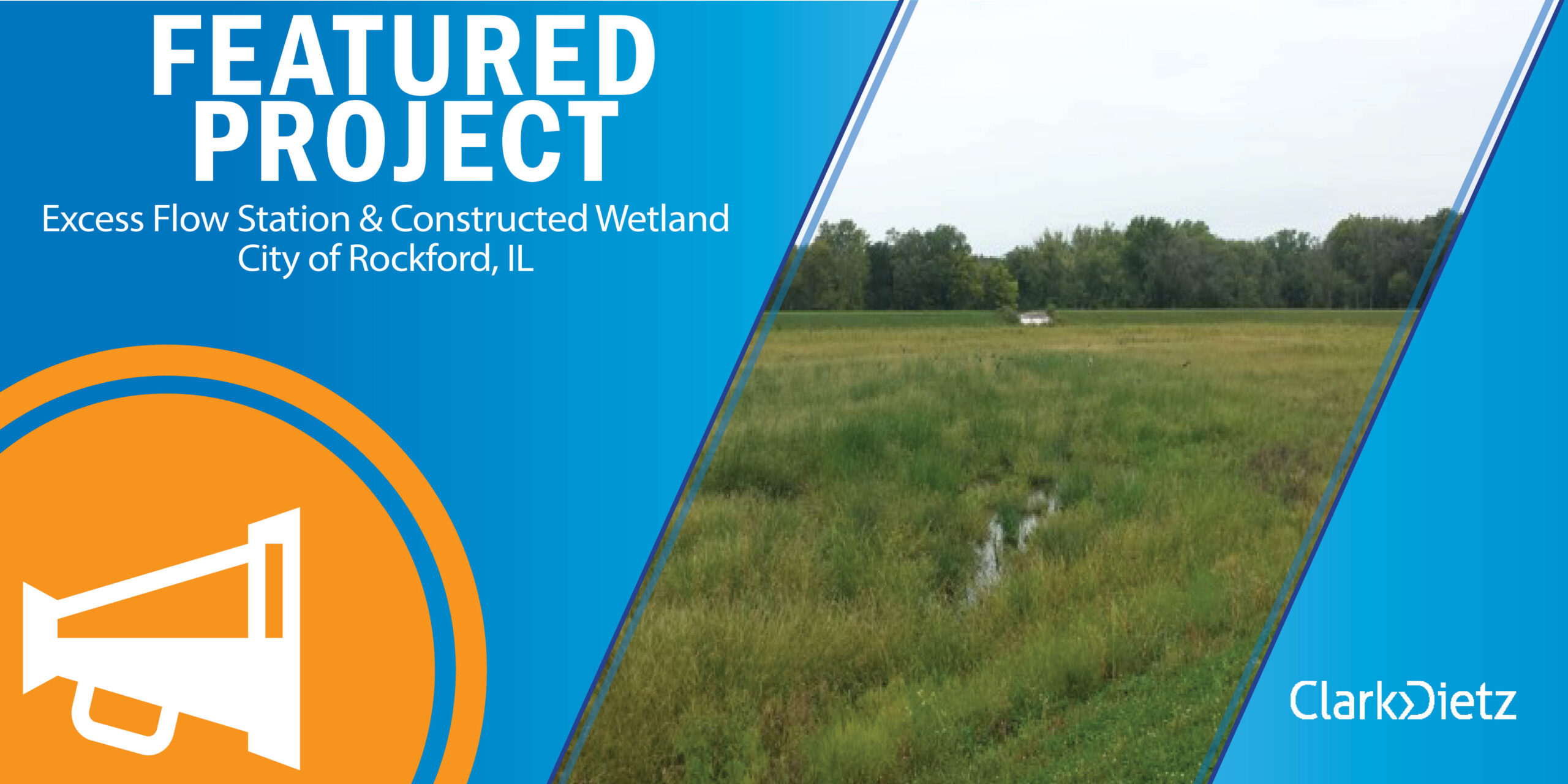 Featured Project graphic with image of the wetland