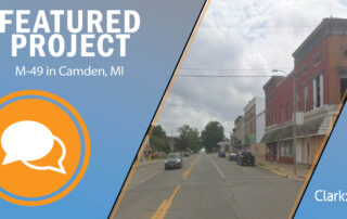 Featured Project for M-49 in Camden header. Photo of Downtown